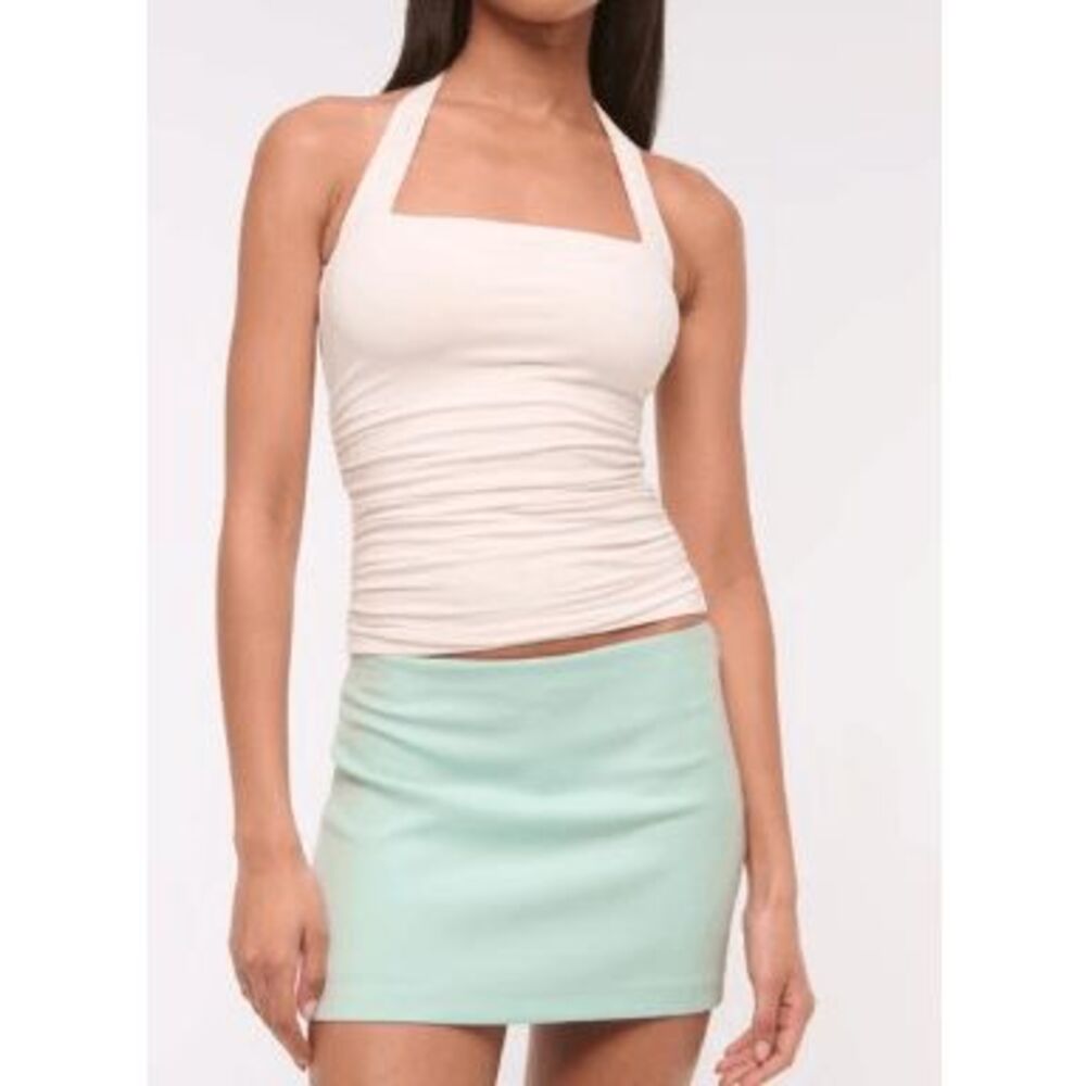 Abercrombie & Fitch Women's Size Large Mint The A&F Scarlett Mid Rise Mini Skort
